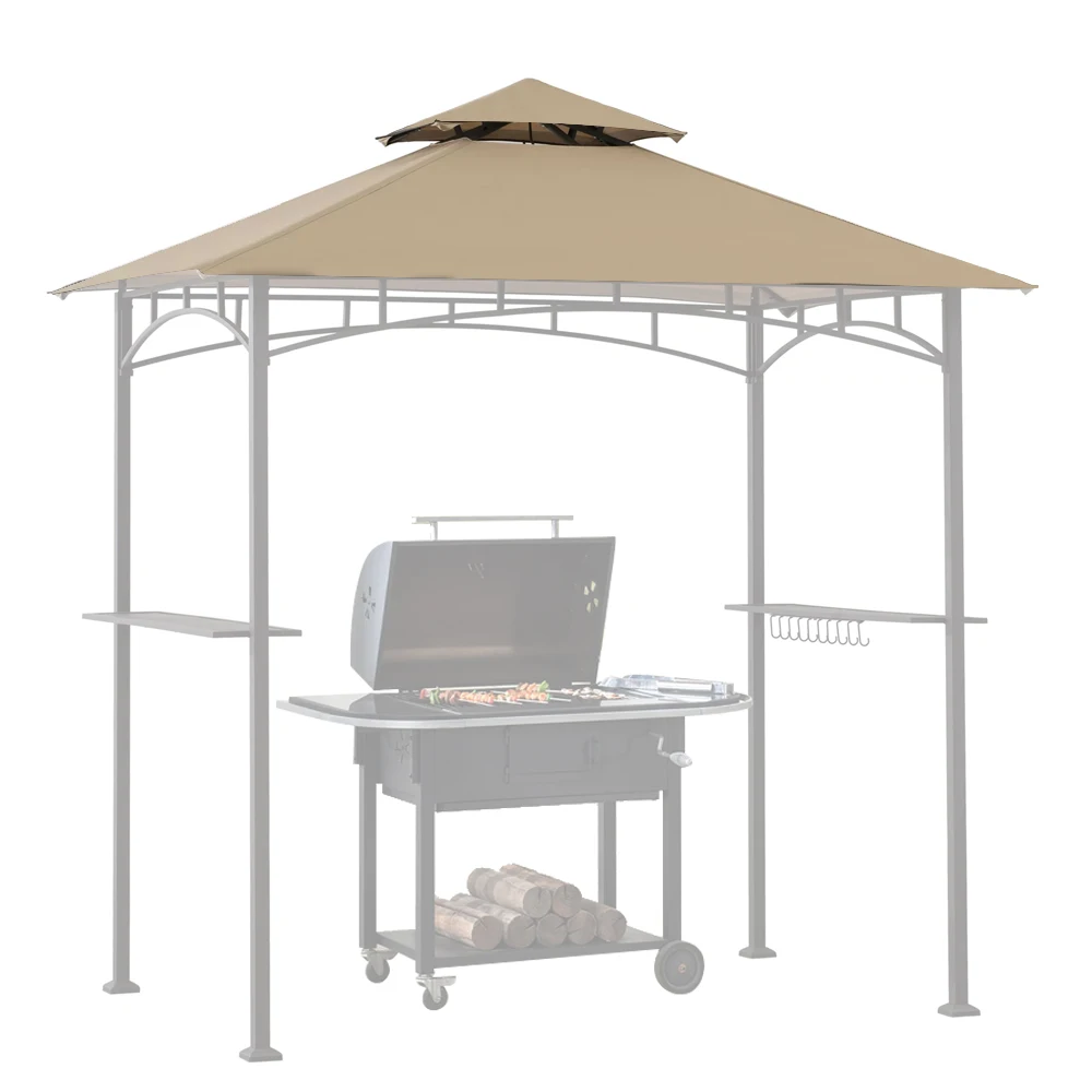 Small 5x8 Gazebo Grill Shelter Easily Assembled Patio Canopy Replacement for Outdoor Barbecue in Stock