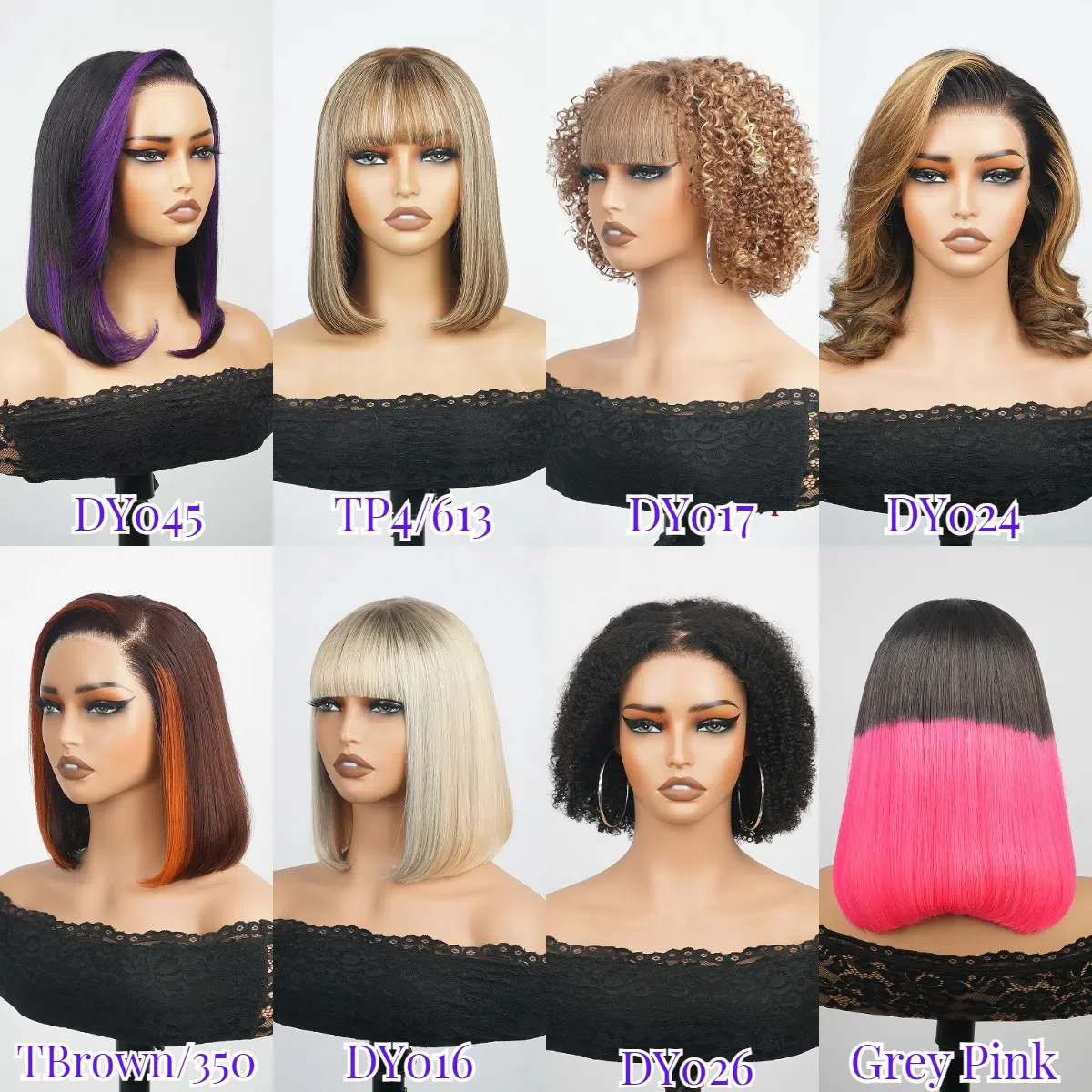 Royce 2024 New Products 13x4 Transparent Swiss Lace Bob,Wholesale Gold Color Short Curly Lace Frontal Bob Wigs