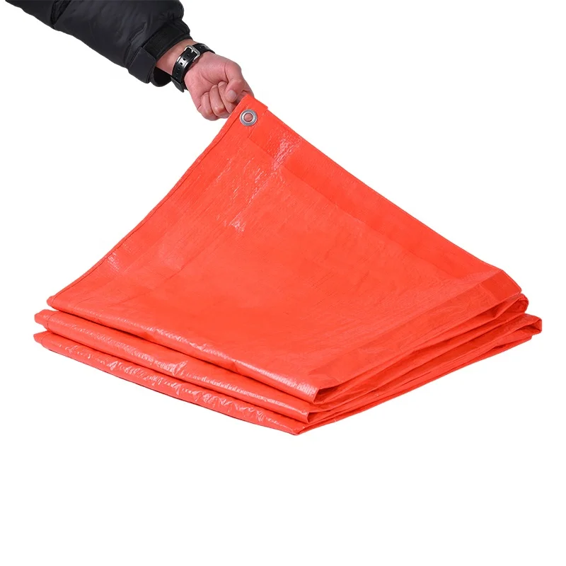 Waterproof Poly Tarp Reinforced Tarpaulin Ground Sheet Camping Tent Boat Car Cover With Eyelets