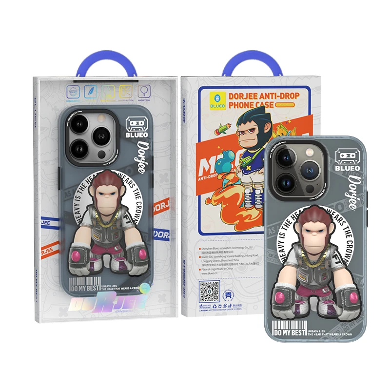 Blueo Dorjee Gorilla IMD Double-sided frosted Magnetic Mobile Phone  Case Cover For iPhone 14 Pro Max