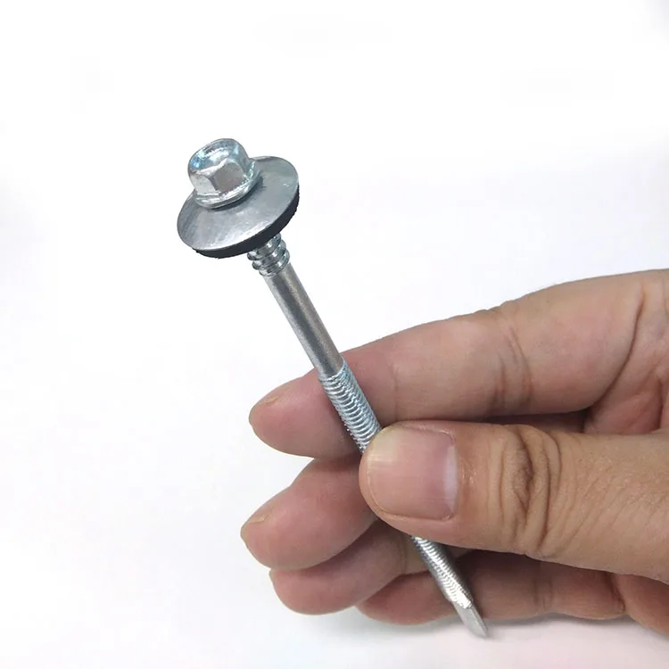Roofing Screw Fasteners Manufacturers Metal Roofing Screws With Rubber Hex Washer Head Self Tapping Roofing Screws
