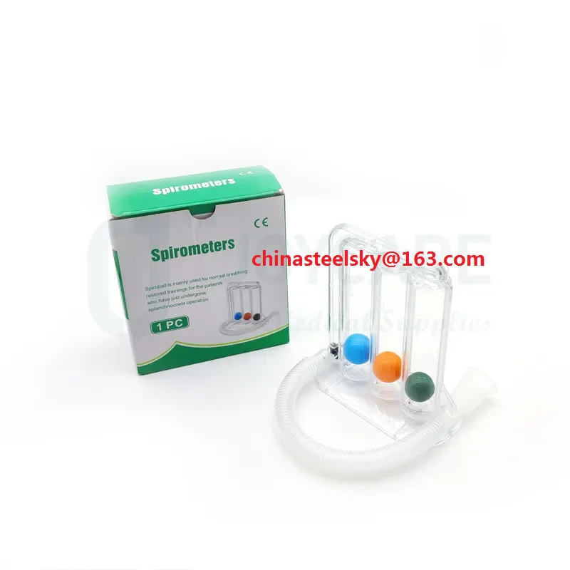 Deep breathing exerciser exercise device 3 ball incentive spirometer for spirometry training Portable respiratory exerciser