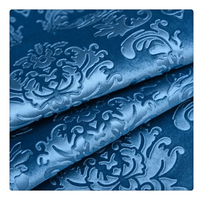 Korea fabric suppliers polyester knitted embossed velvet textile pillow fabric