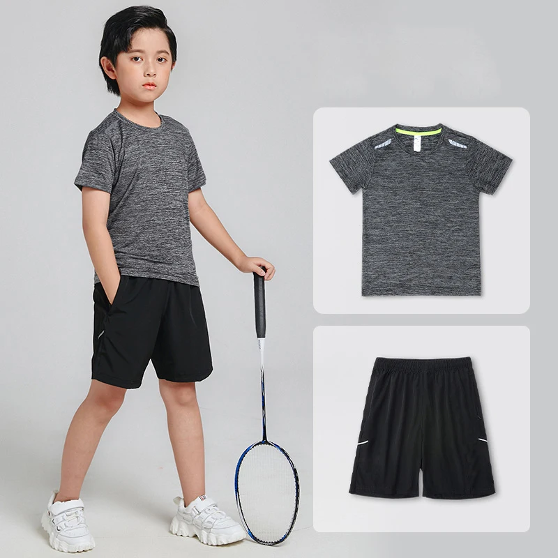 Kids Summer Sport Clothing Tshirt Snd Shorts Gym Boys Short Set Wholesale Children Sweatsuit Sets
