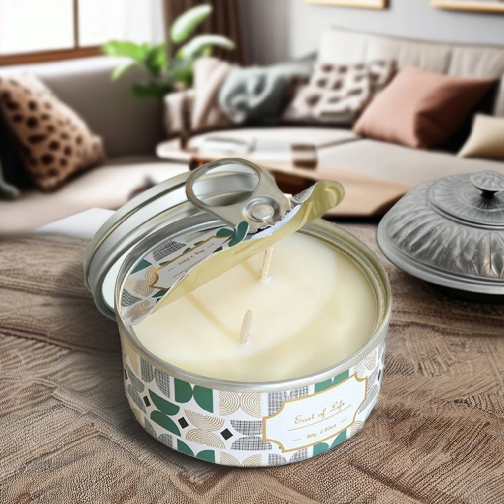 Wholesale Luxury Custom Tins Scented Candle Smokeless Creative Aroma Natural Soy Wax Tins Jar Candle