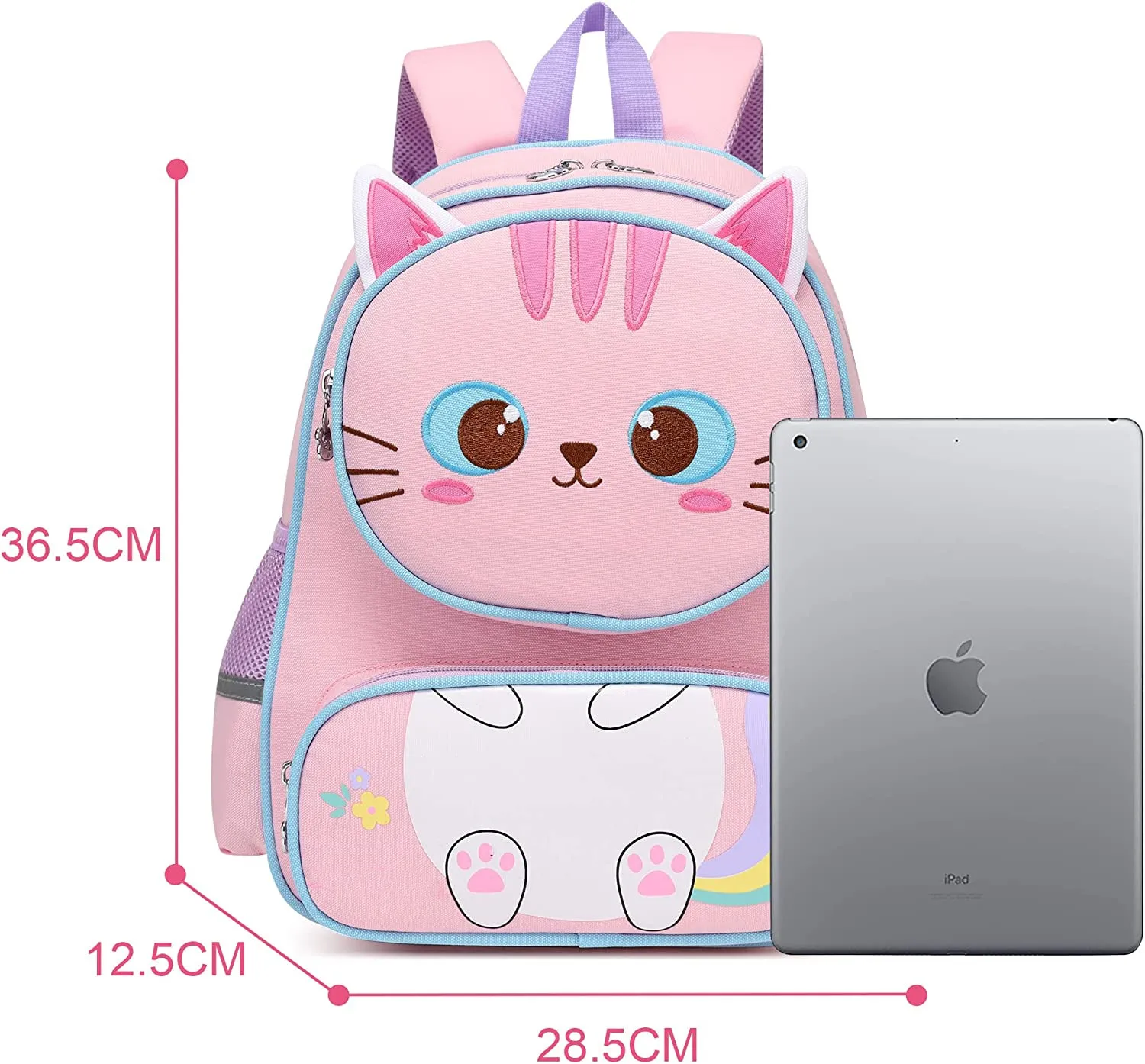 Girls Backpack for Suitable for 2-9 Years Girls and Boys Kids Backpack Toddler Backpack Cute 3D Cartoon Cat school bag
