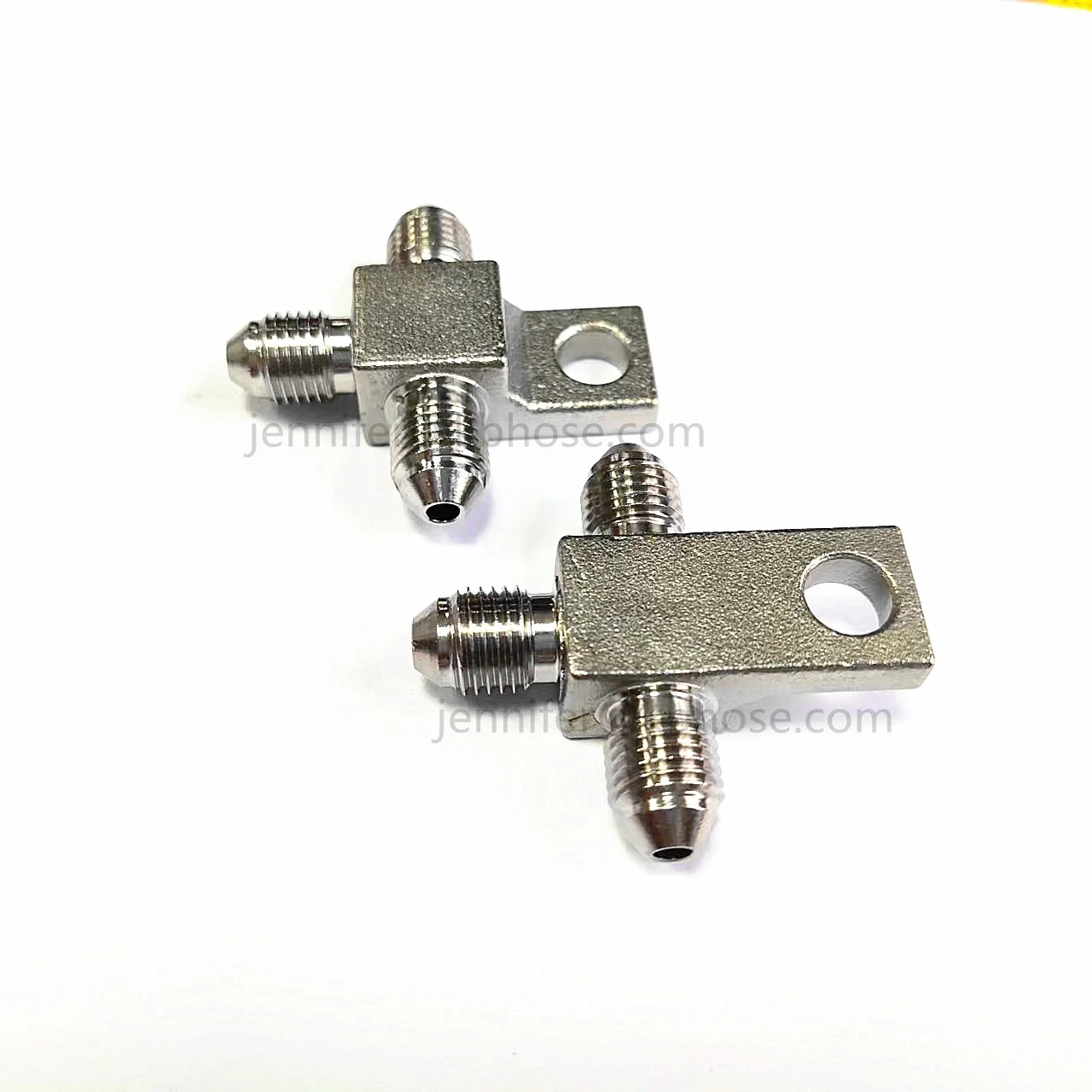 an3 3an an-3 motorcycle atv hydraulic brake line hose stainless steel splits tee three 3 way tee connector joint fitting kits