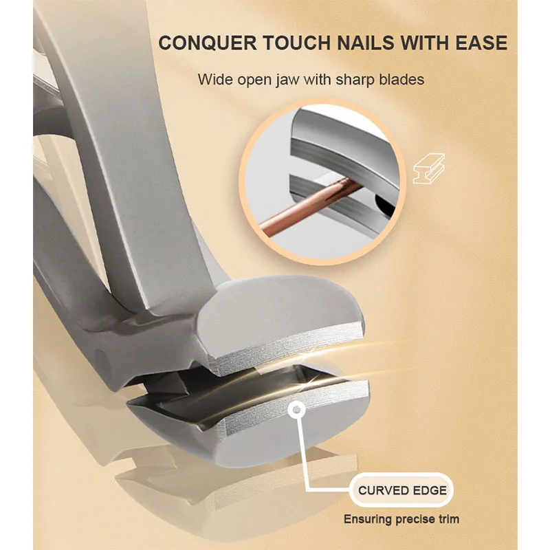 2023 Korea Style Large Nail Clipper Nipper Manicure Care Tools Set Wide Jaw Opening Nail Cutter Trimmer for Men and Women