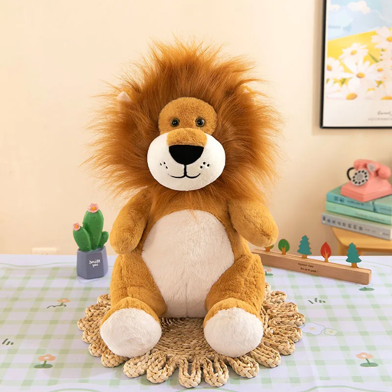 Songshan Toys custom simulation kawaii forest big stuffed animals lion toy cartoon cute doll soft lion plush toys for kids