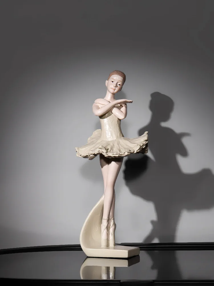 Home figurine interior decoration accessories sculpture ballet girl resin modern room decoration