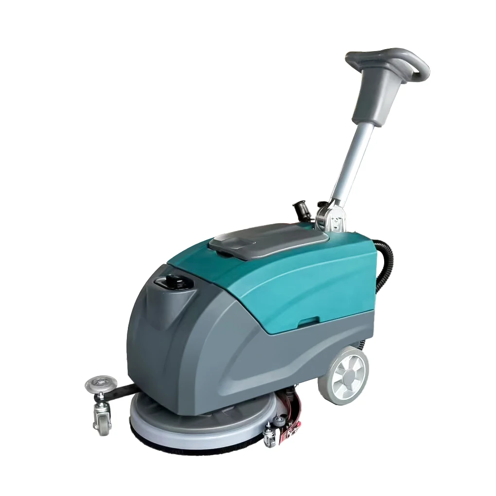 Floor Washing Cleaning Machine Mini Hand Push Cordless Floor Scrubber For Home Supermarket