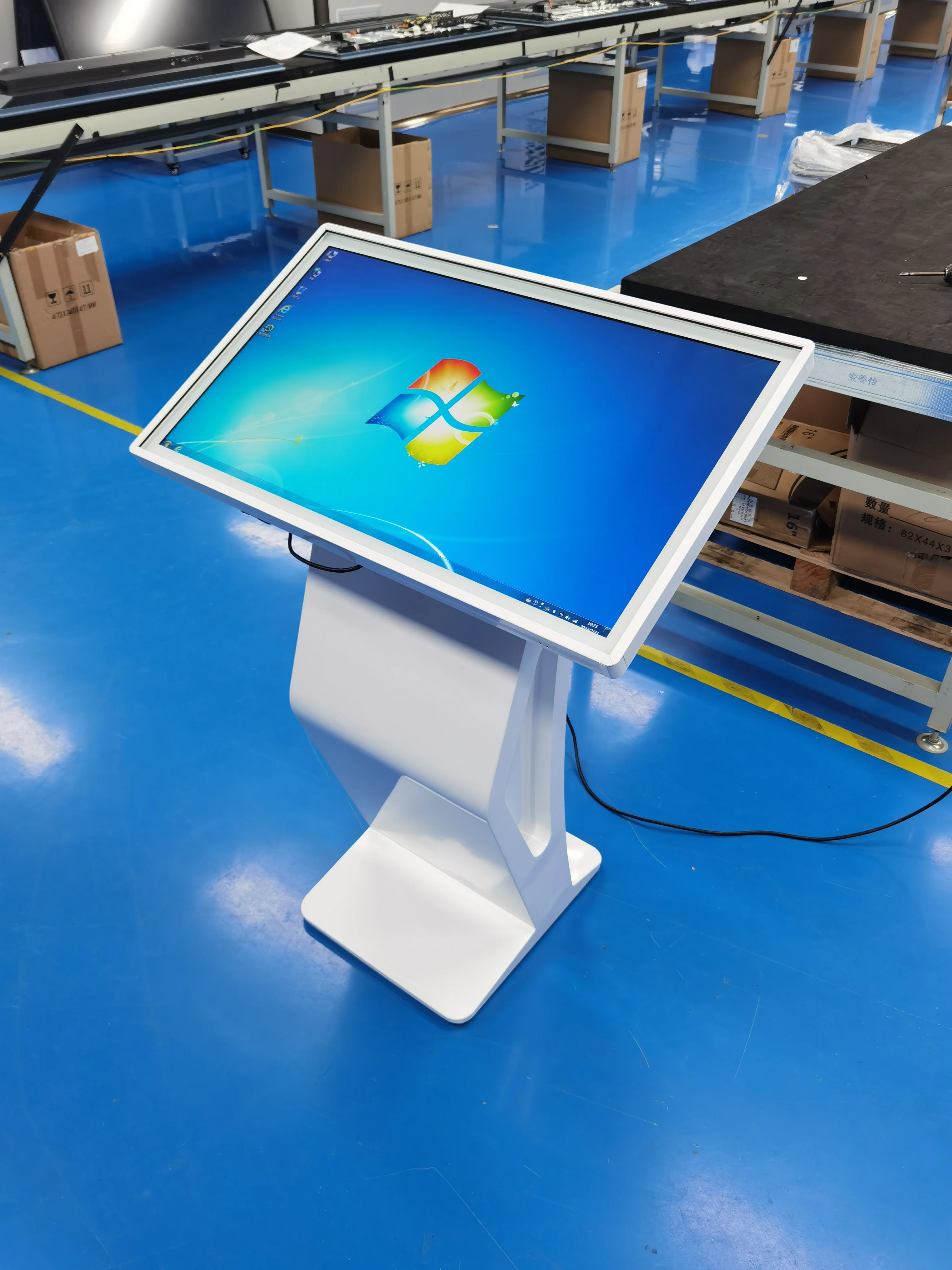 FVASEE Floor Stand Kiosk 32 43 55 Inch LCD HD Display Android Interactive Tablet Touch Screen Video Signage