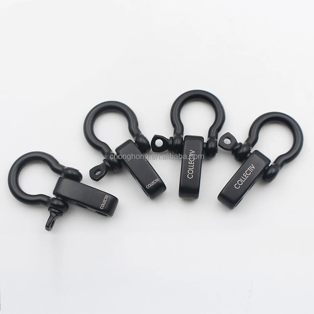 Durable Quality SS304 SS316 Bow Shackle Black 5mm Shackle Stainless Steel Shackle