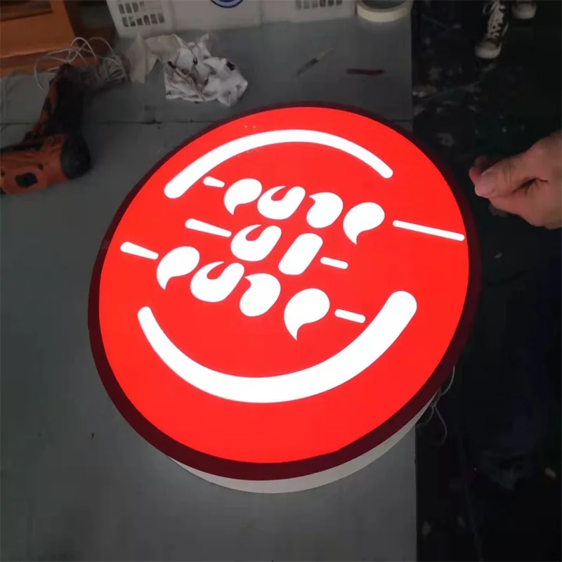 Hot Sale Factory Price Round Light Box Sign Outdoor Hanging Advertising Light Box