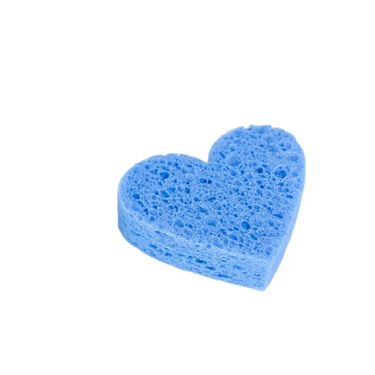 Wholesale Production Of Heart-Shaped Wet Cellulose Sponge Cleaning Cloth