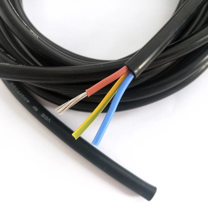 High flexible vde kabel h05ss-f 5*0.75mm 5 cores silicone jacket copper cable
