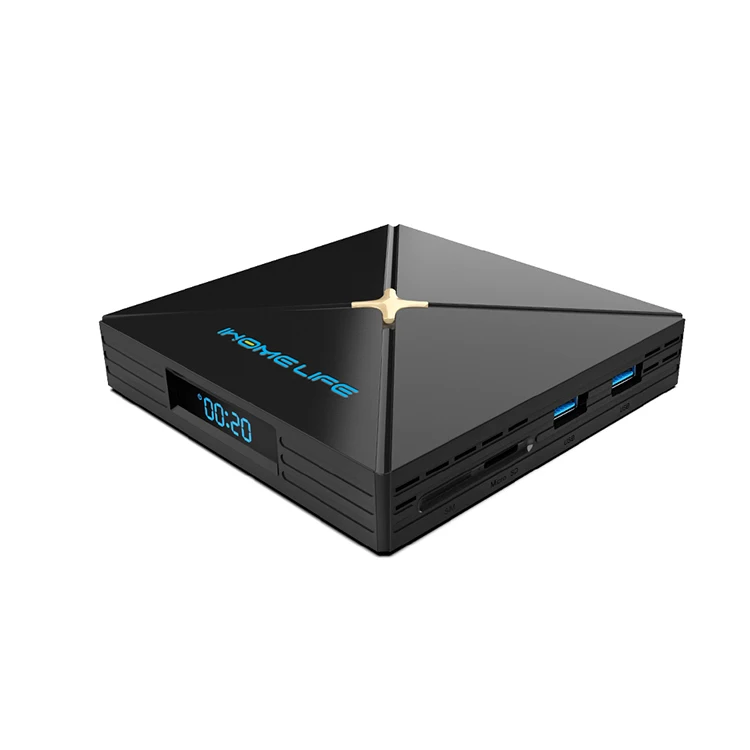  Высокое качество оптовая продажа светодиодный дисплей быстрая скорость Android TV Box в черном цвете работает с игровым