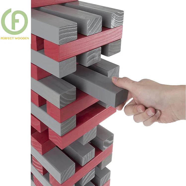 PERFECT's Tumbing Tower Giant Natural Wood Block Balance Stacking Game