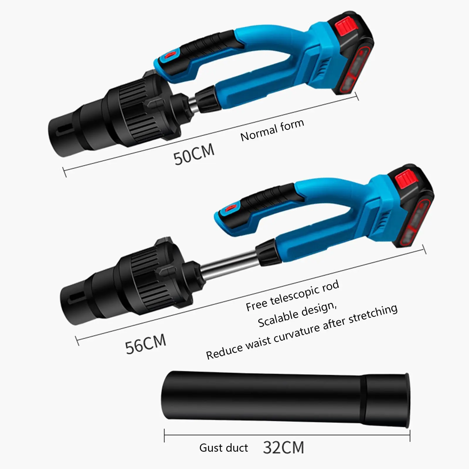 F.EASY.D China Manufacture Electric Industrial Cordless Snow Blower, Lithium Battery Power Electric Li-ion Vacuum Blowers