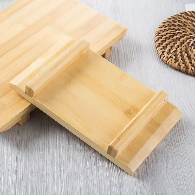 Wholesale Customized High Quality Rectangle Wholesale Japanese Sushi Holder Stand Bamboo Sushi Plate