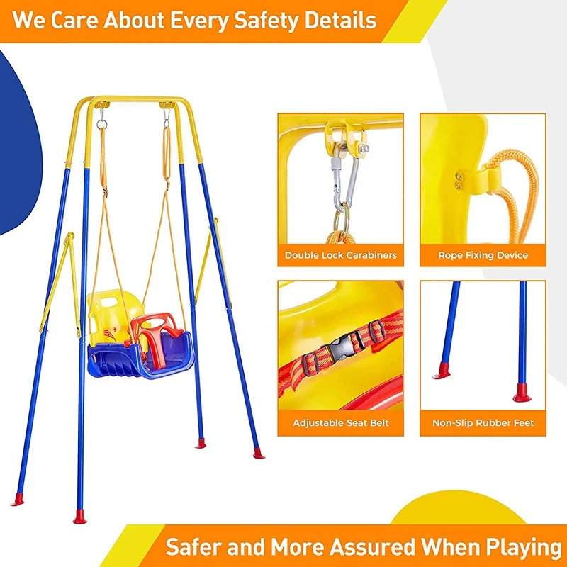 Best Quality Outdoor Kids Playground Swing Set Equipment Garden Furniture Swing Frame For Children Nest Swing For Kids