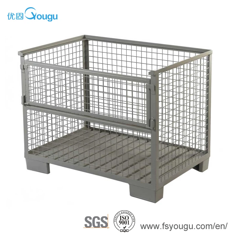 Industrial warehouse cago customized wire mesh container display rack
