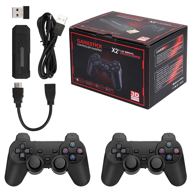 Новейший Классический игровой джойстик X2 Plus 4K выход GD10 двойной контроллер геймпад Ретро видео HD 64GB