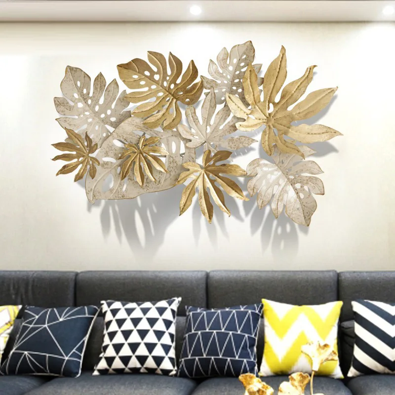 High End Wall Hanging Decor Metal Muur Decoration Gold Leaf Flakes Craft Modern Wall Background Decoration