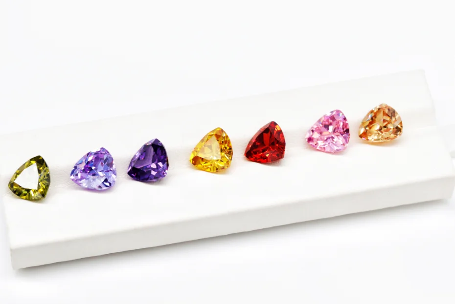 yinzheng Wholesale  various colors  Trillion cut loose gemstone cubic zirconia