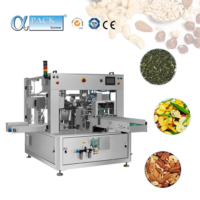 Multi-function Automatic Rotary 1 Kg Sugar Rice Salt Pepper Granule Square Sugar Packing Machine