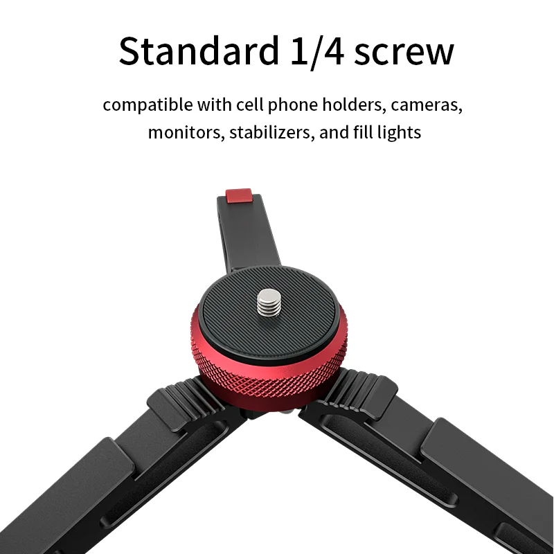 Metal Mini Tripod Desktop Tabletop Stand Compact Tripod for Gimbal Handle Grip Stabilizer and All Cameras
