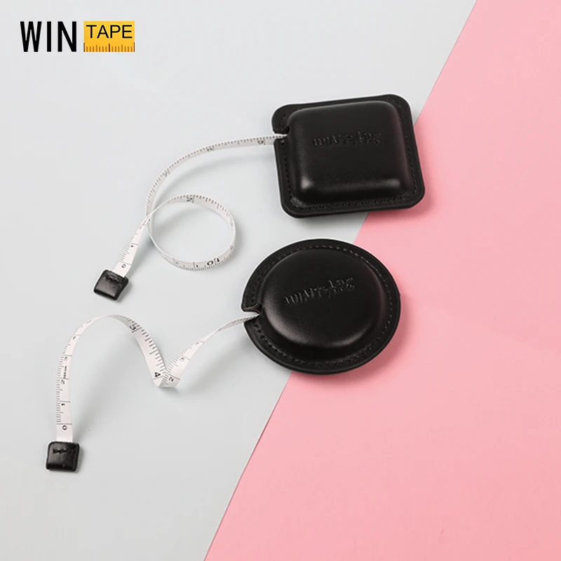 Wholesale Mini Fashion Portable Promotional Gift PU Leather Tape Measure Body Customized Profesional Sewing Fabric Tape Measure