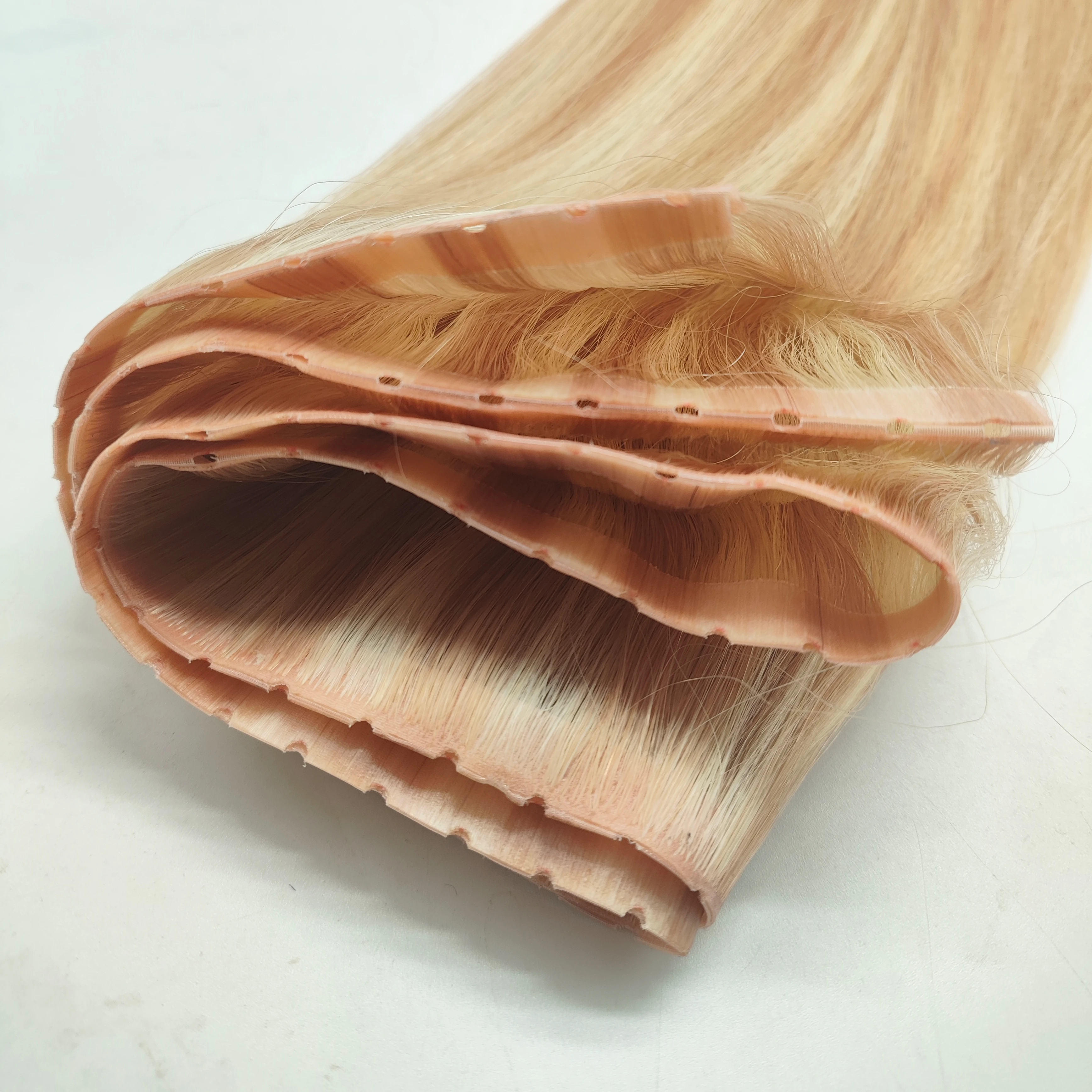 Large stock100% cuticle natural russian quality soft smooth hair invisible skin weft hole weft handtied tape hair