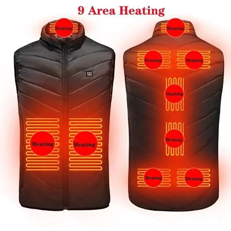 Custom Logo Keep Warm  Heating Vest Oversized Unisex Usb Heated Vest