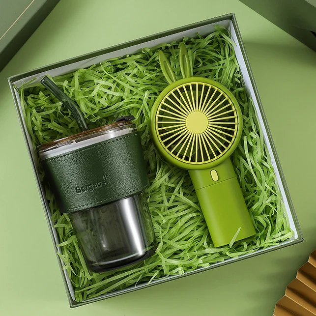 Merchandising Marketing Promotional Fan Umbrella Corporate Gift Set for Business