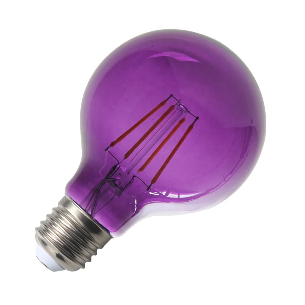 Purple glass color G80 Led Filament Bulbs