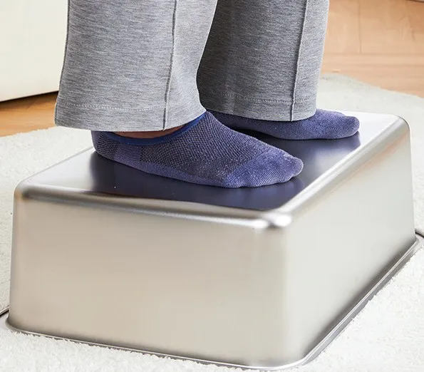 semi-enclosed Removable Stainless Steel Cat Toilet Basin Cat Litter Box