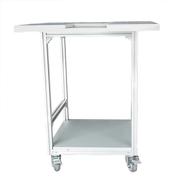 Worktable Profile for Framing Wholesale High Quality Aluminum  OEM  Adjustable Wood Panel Flat wheel With Foot Brake
