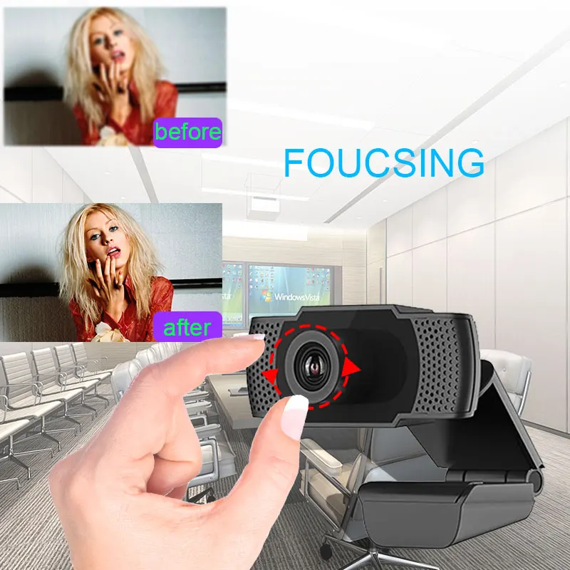  Plug and Play PC Camera Laptop Webcam USB 2.0 with Microphone For Online Class Remotely