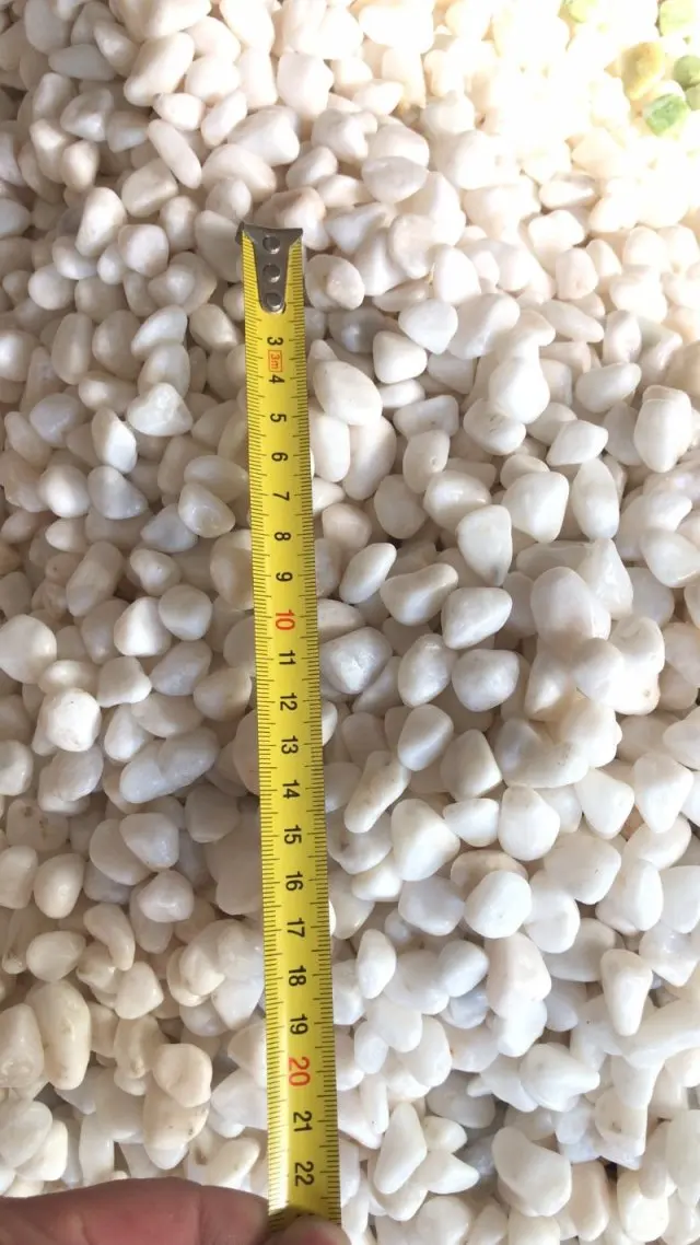 Snow White Pebble Stone Natural Stone Material Marble Chippings White pebble Stone