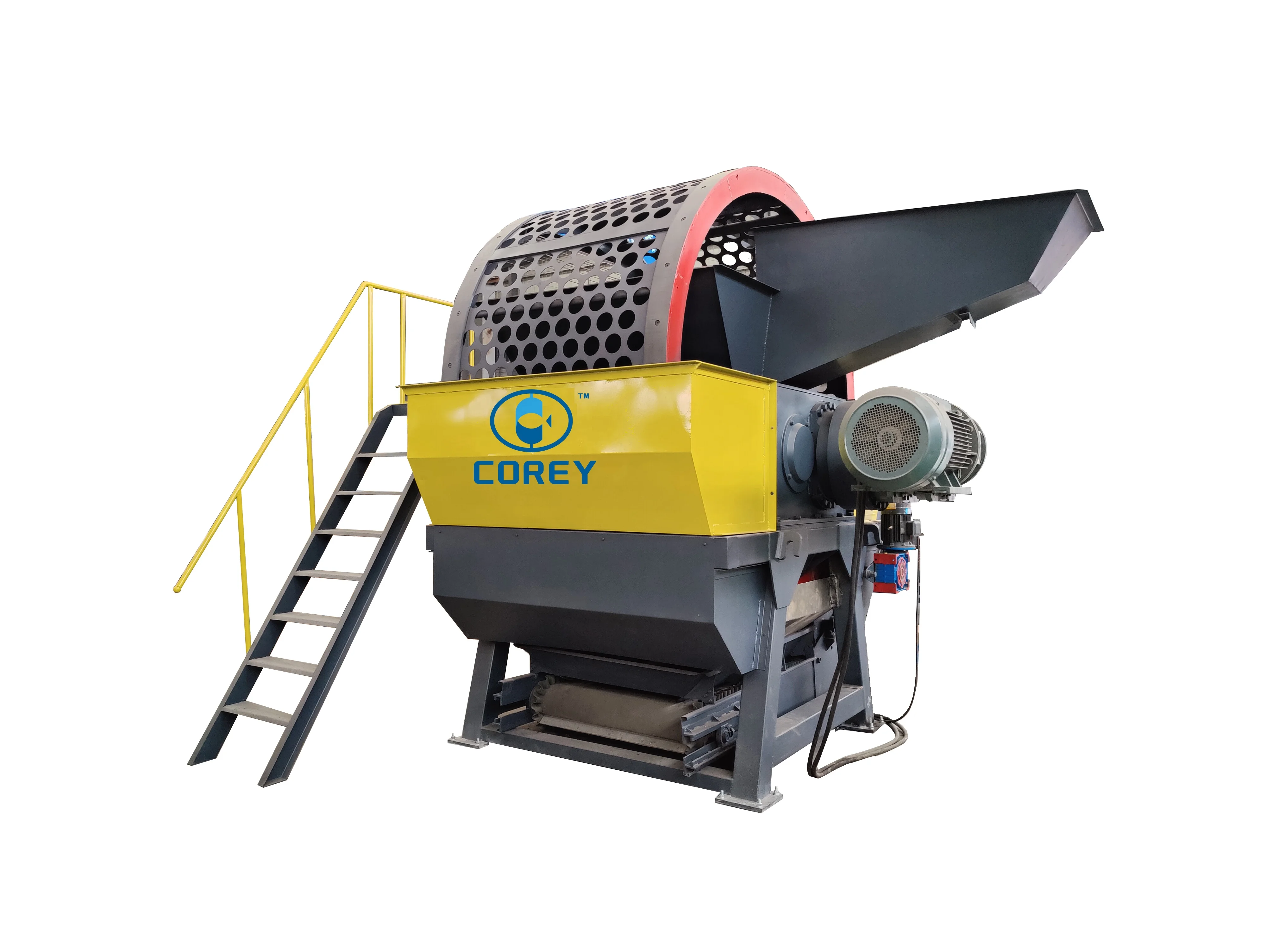 New upgraded products Automatic Tire Recycling Crumb Rubber Machine Tire shredder waste tyre shredder in Rubber recycling plant