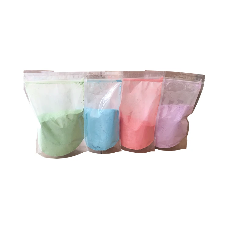 
colored chalk powder chalk ball in gymnastics red yellow green blue pink purple 