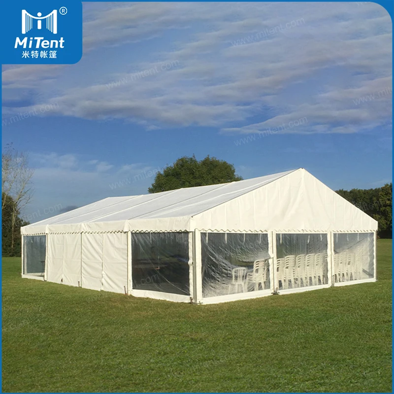Guangzhou Mite A Shape Aluminum Cheap Party Tent Arabian Tents with White Roof and Clear Walls