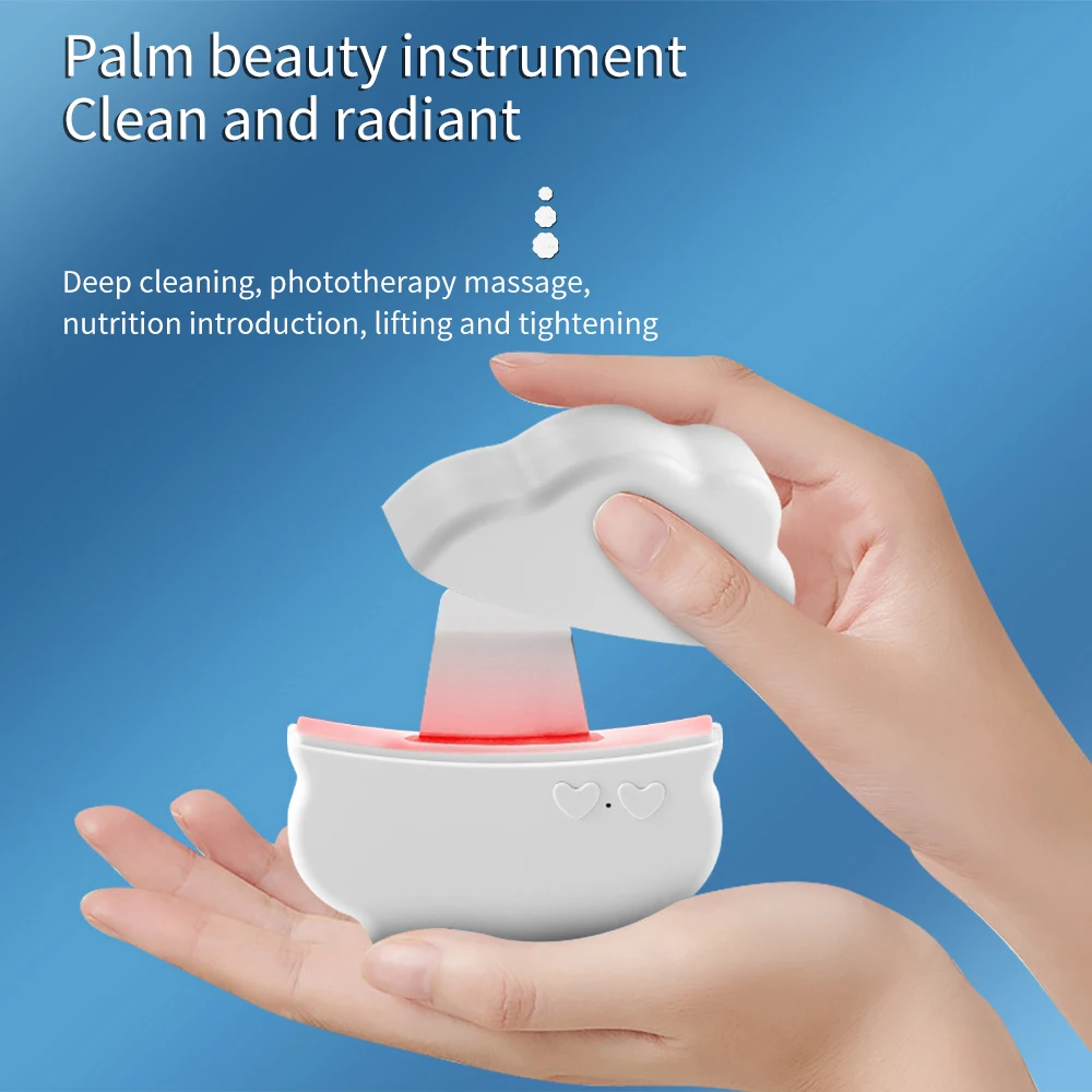Mini Portable Dead Skin Blackhead Remover Tool Facial Peeling Pore Deep Cleansing Face Spatula Ultrasonic Skin Scrubber