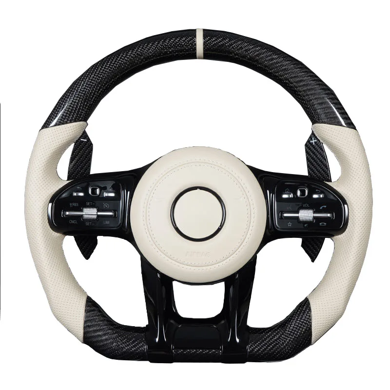 W204 руль из углеродного волокна для Mercedes Benz AMG W205 W211 W203 W212 W176 W213 Cla W210 W124 W177 W221 A C E S Class