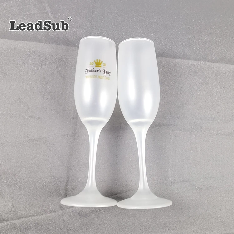 Leadsub Hand-blown 6oz Sublimation Champagne Glass Wine Cup Premium Champagne Flute