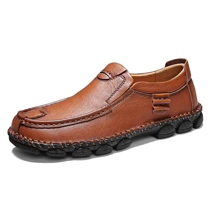 
Split Leather Men Casual Shoes Spring/Autumn Men Loafers Hand-made Men Flats 