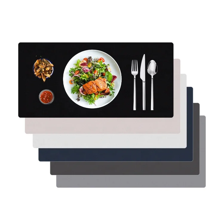 Table mat Customizable Faux Leather Placemat Water and Oil Proofing Placemats for Dining Table
