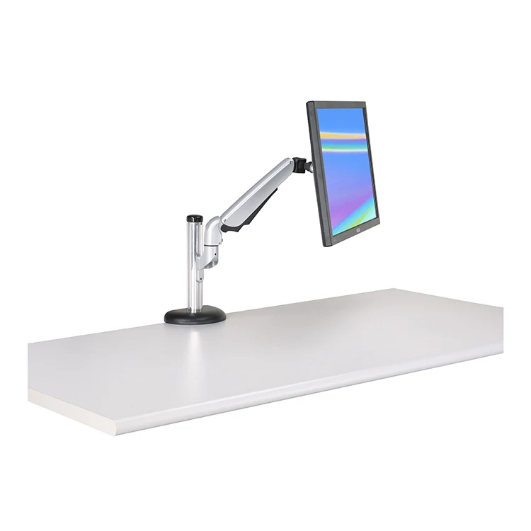 Gas Spring Single or Multiple Monitor Arm w/Sliding Tracks & 3 Types of Arm