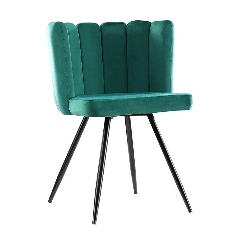 
modern high quality france design blue velvet comfortable arm dining chair 